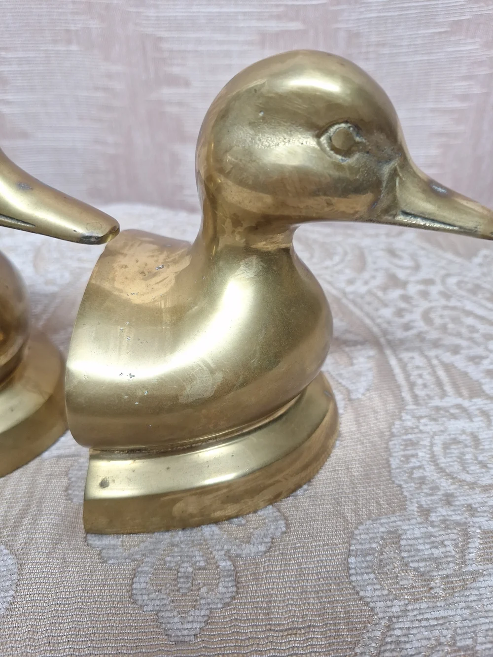 Brass Duck Figurine Pair - Vintage Decorative Ducks